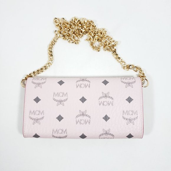 MCM Women's Patricia Visetos Flap Wallet - Powder Pink - Picture 2 of 6